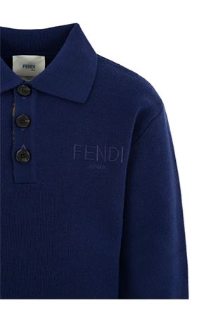 polo in lana blu FENDI KIDS | JMG128AUKUF1I11